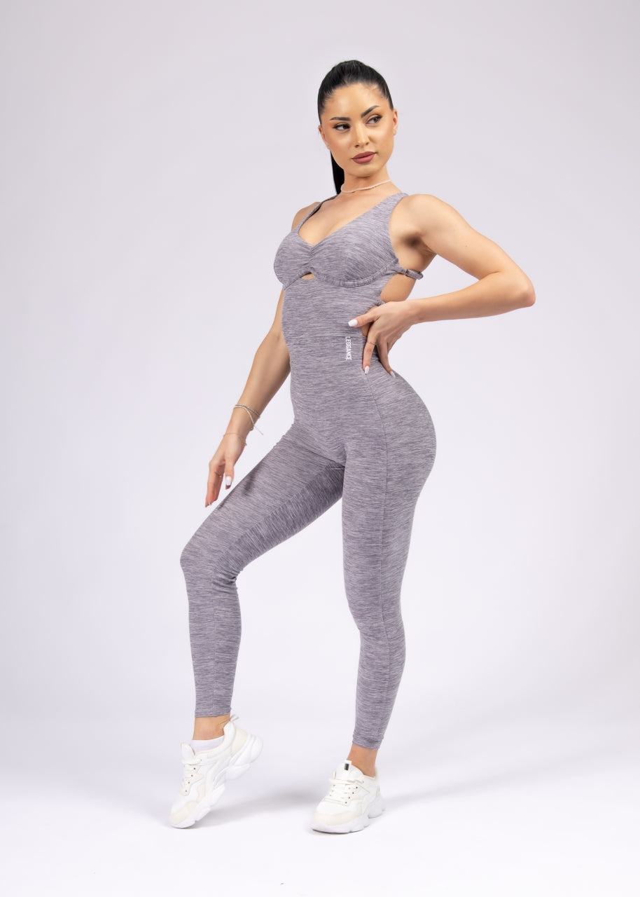 Strappy Sculpt Light-Grey  Bodysuit