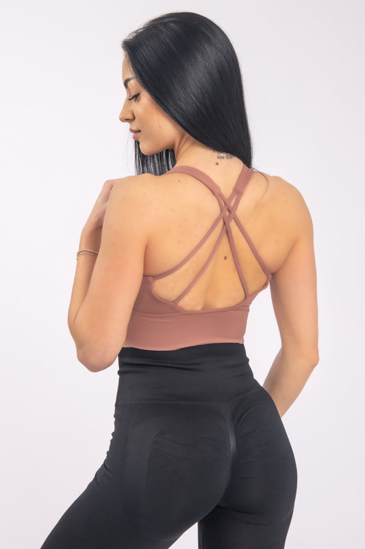 Sport Strappy Coco-Brown Bra