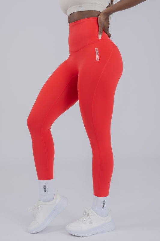 Legging rouge taille ultra haute