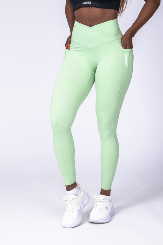 Legging taille en V vert menthe SculptMotion