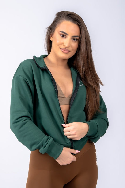 Women's hoodie Zip-Up Joy Forest-Green