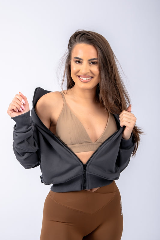 Women's hoodie Zip-Up Joy Shadow-Grey