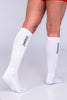 Chaussettes extra longues blanches