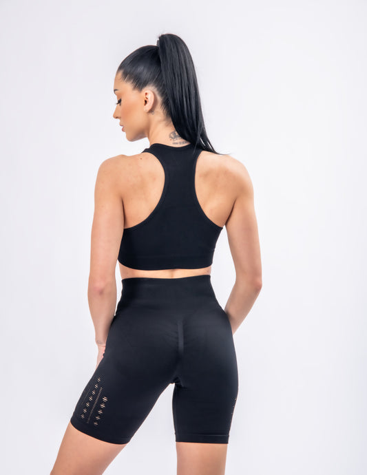 Haut Crop Lean Noir